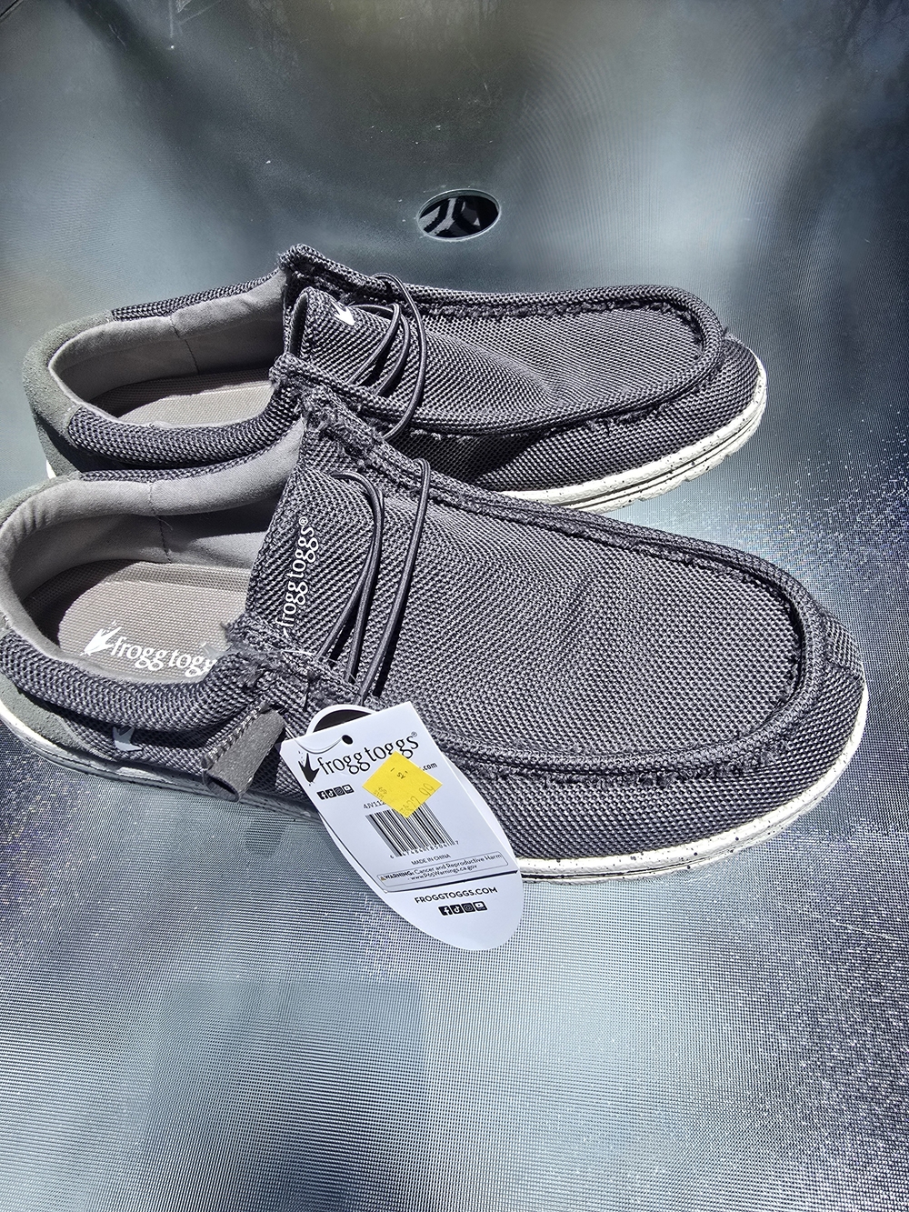 Frogg Toggs Men's size 13 Gray Slip-On Loafers - Lightweight Comfort